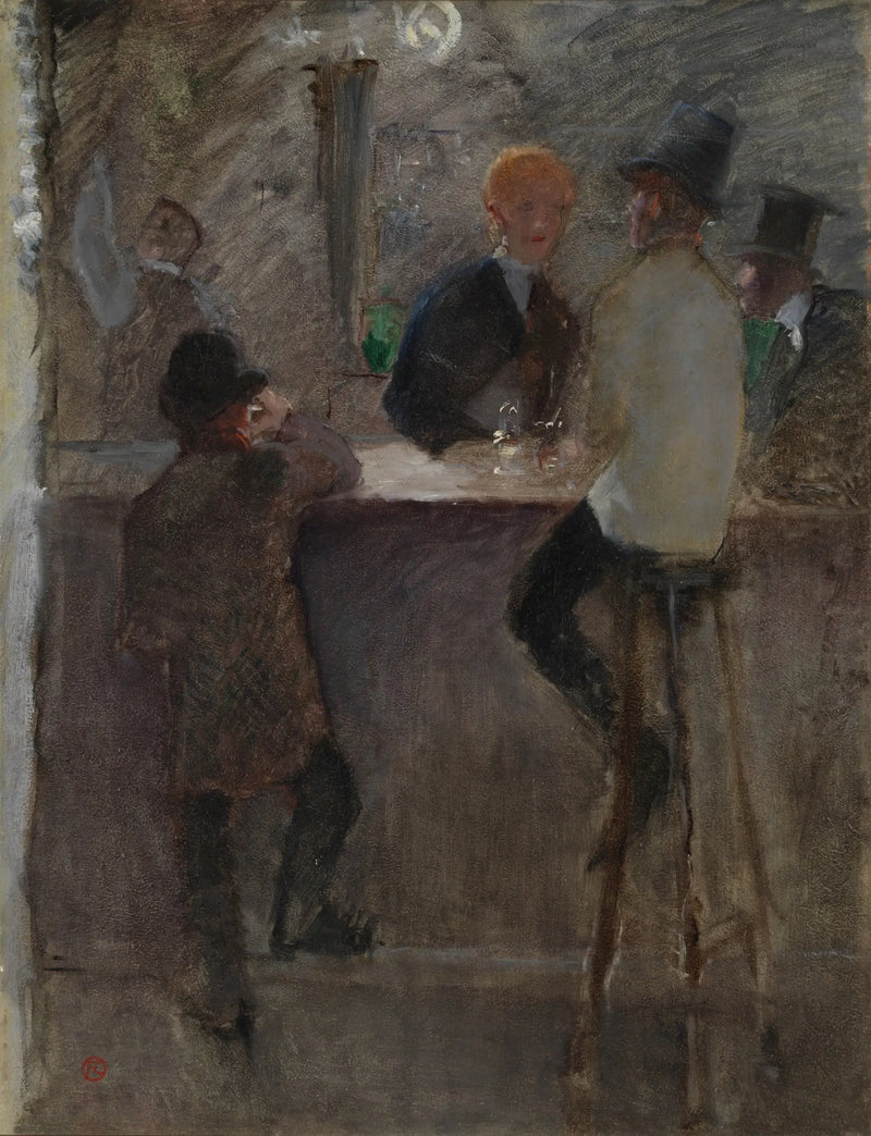 Al Bar - Henri de Toulouse-Lautrec