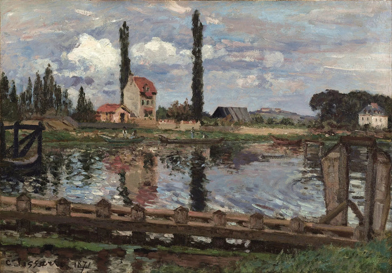 Sulla riva della Senna a Port Marly - Camille Pissarro