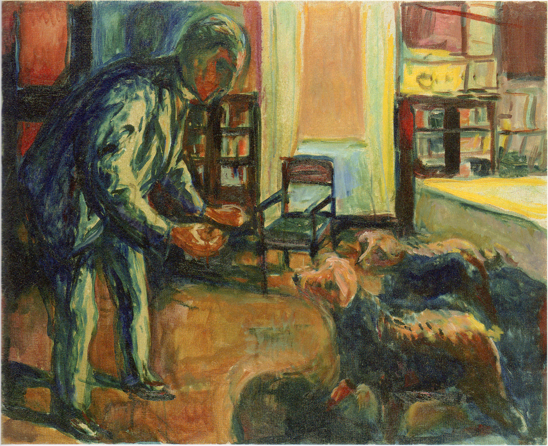 Autoritratto con cani - Edvard Munch