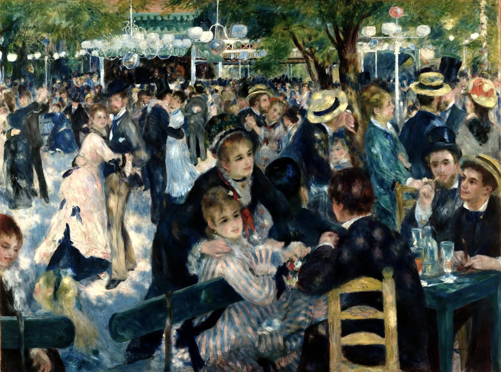 Reproduction du tableau « Bal du moulin de la Galette - Pierre-Auguste Renoir » par Alpha Reproduction en peinture à l’huile