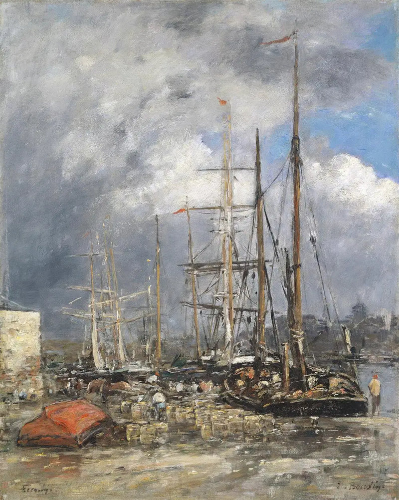 Barche da pesca a Fécamp - Eugène Boudin
