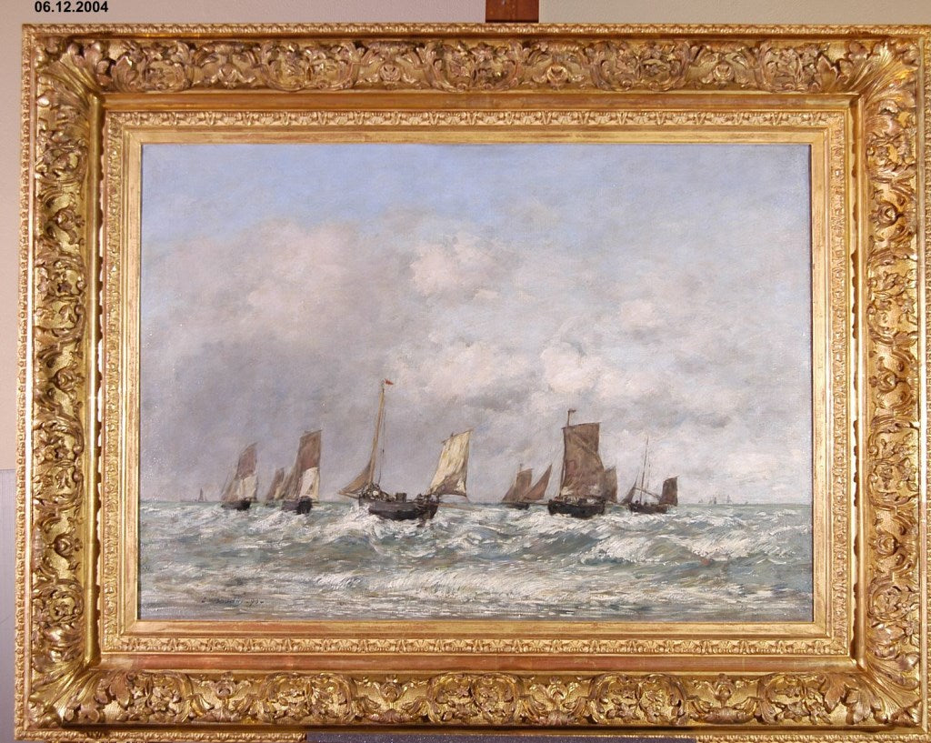 Berck: la partenza delle barche - Eugène Boudin