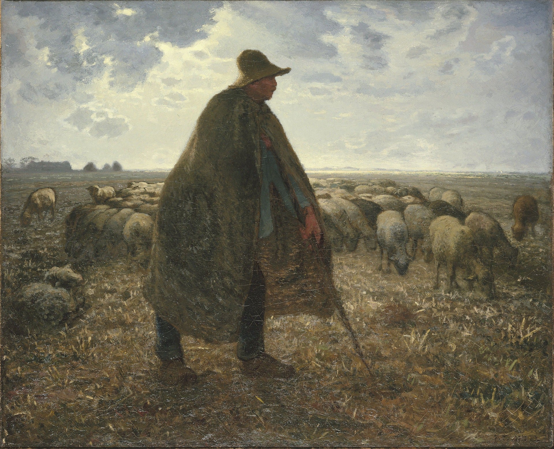Berger gardant son troupeau - Jean-François Millet
