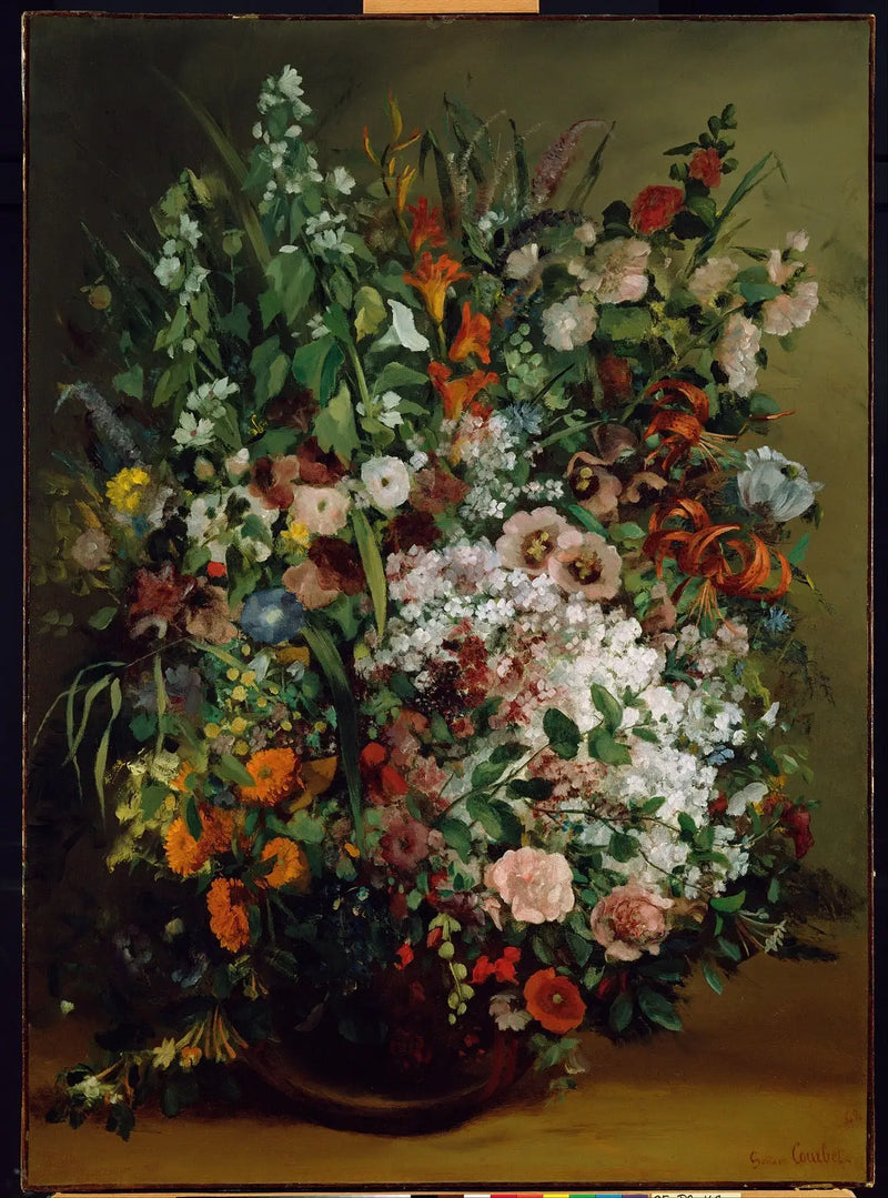 Bouquet di fiori in un vaso - Gustave Courbet