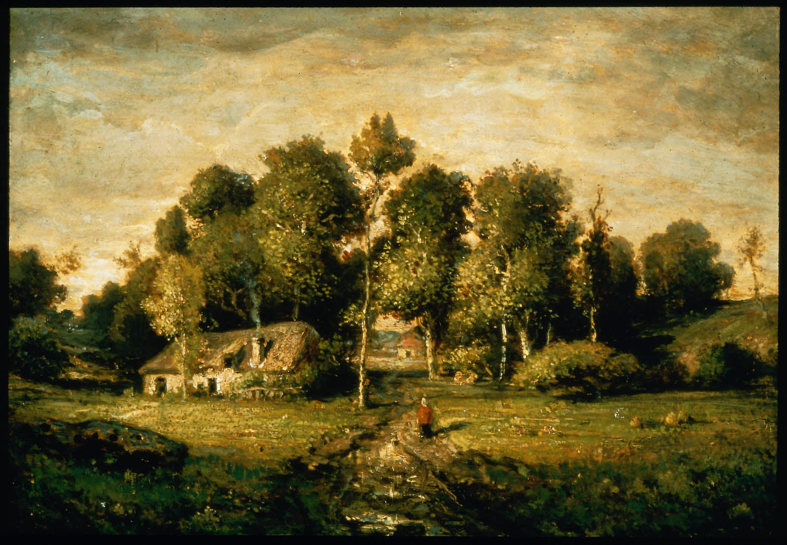 Chalet in un boschetto di alberi - Théodore Rousseau