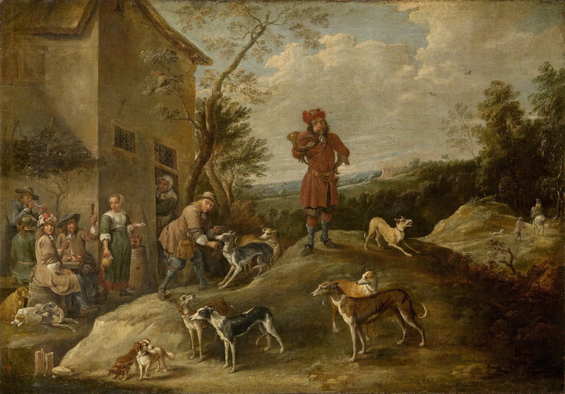 Cacciatori al riposo - David Teniers il Giovane