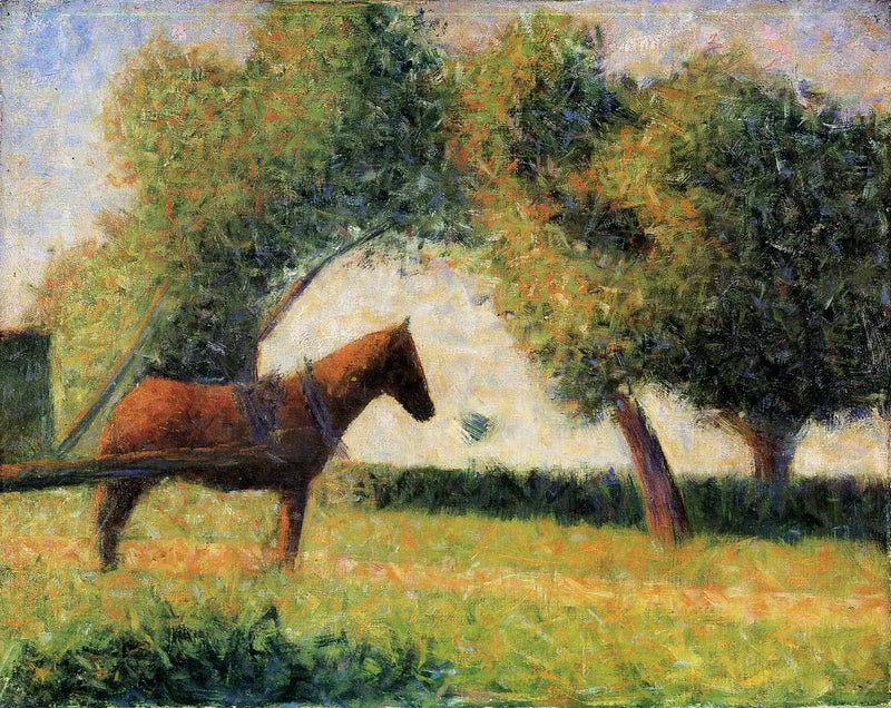 Cavallo in un campo - Georges Seurat