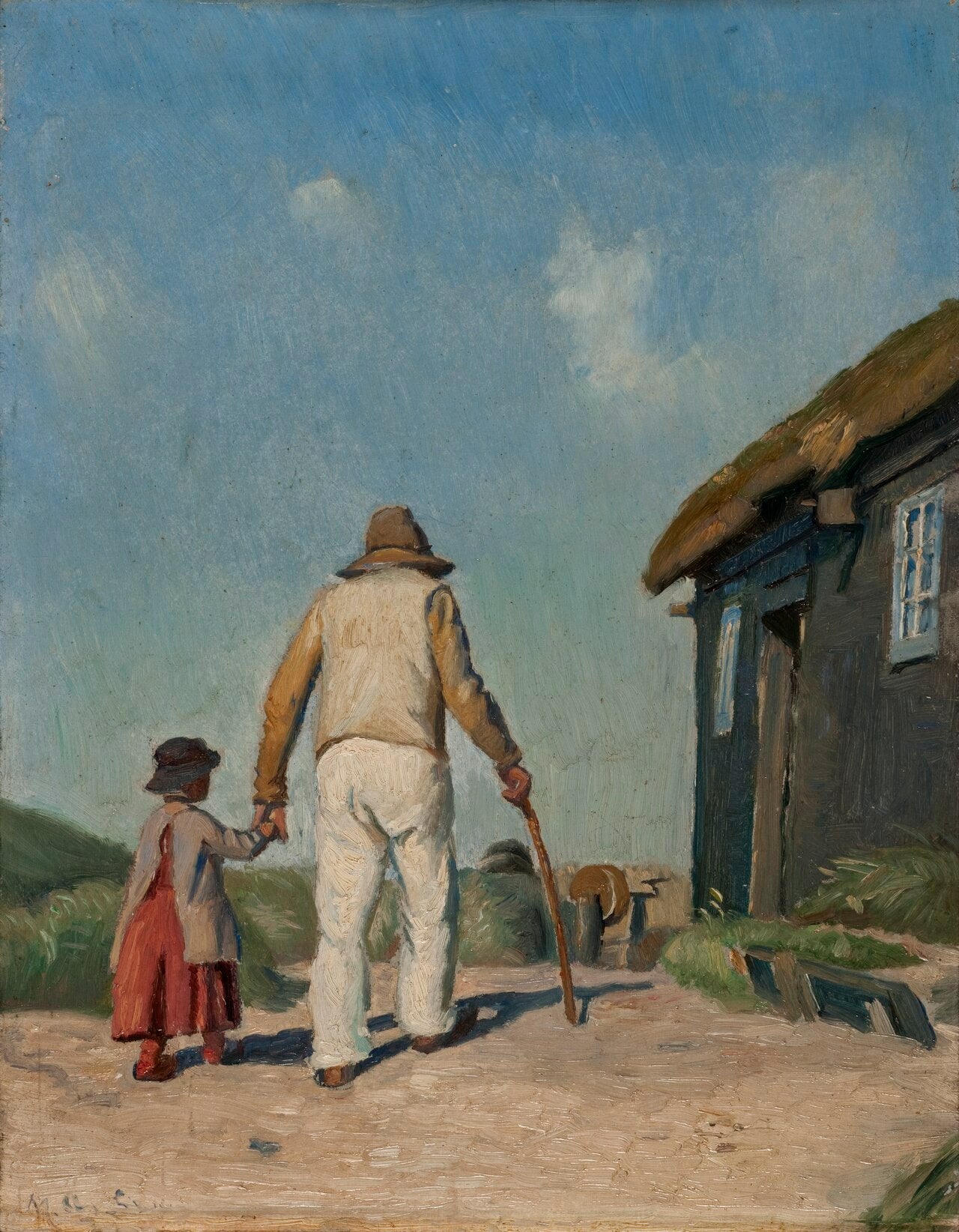 Chrétien aveugle. Étude - Michael Peter Ancher