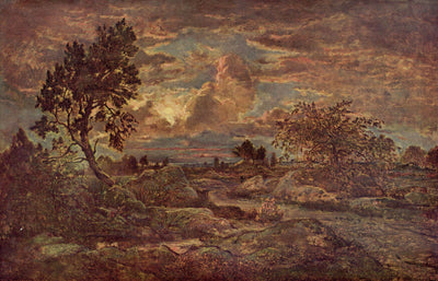 Tramonto vicino ad Arbonne - Théodore Rousseau