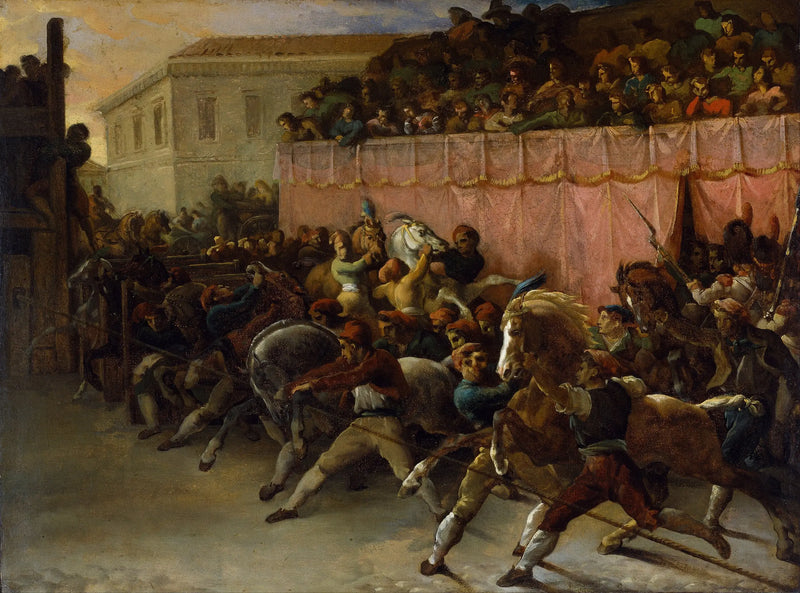 Corsa di cavalli liberi a Roma - Théodore Géricault