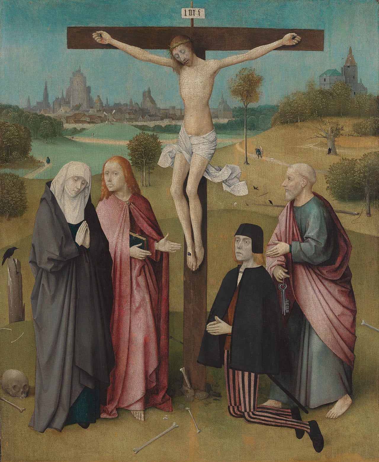Crocifissione con un donatore - Hieronymus Bosch