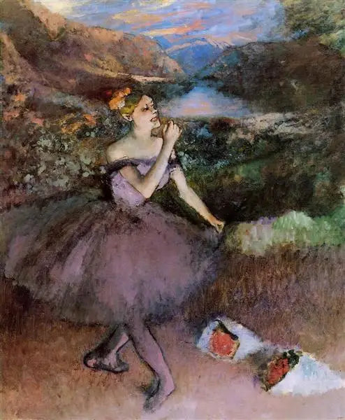 Reproduction du tableau « Danseuse aux bouquets - Edgar Degas » par Alpha Reproduction en peinture à l’huile