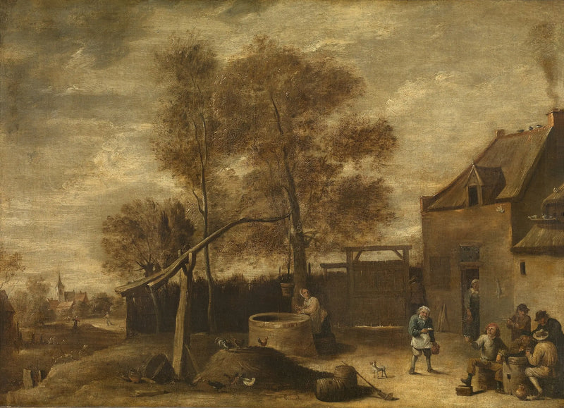 Nel cortile della fattoria - David Teniers il Giovane