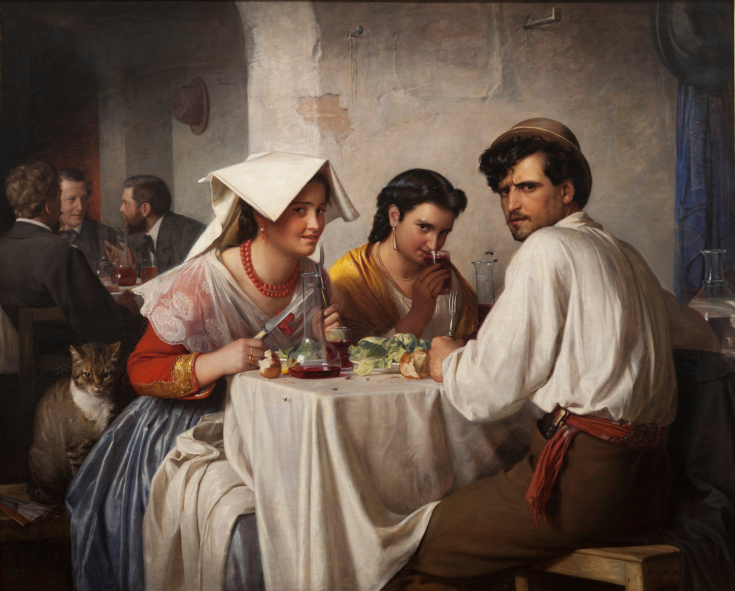 Dans une osteria romaine - Carl Heinrich Bloch - Alpha Reproduction