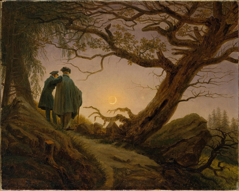 Due uomini che contemplano la luna - Caspar David Friedrich