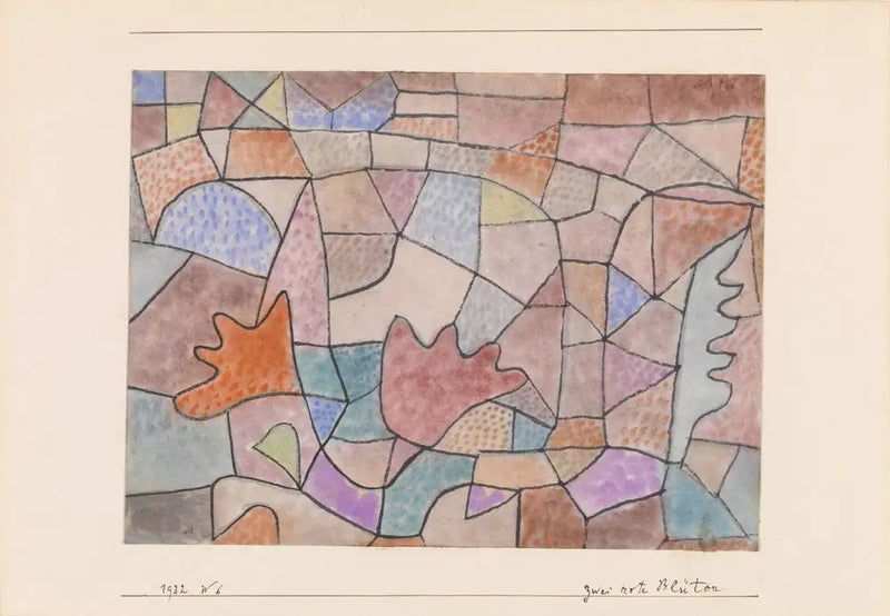 Due fiori rossi (Zwei rote Blüten) - Paul Klee
