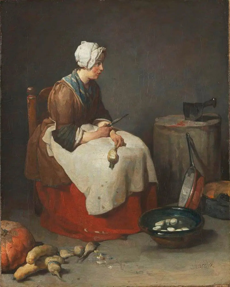 Donna che sbuccia le rape - Jean Siméon Chardin