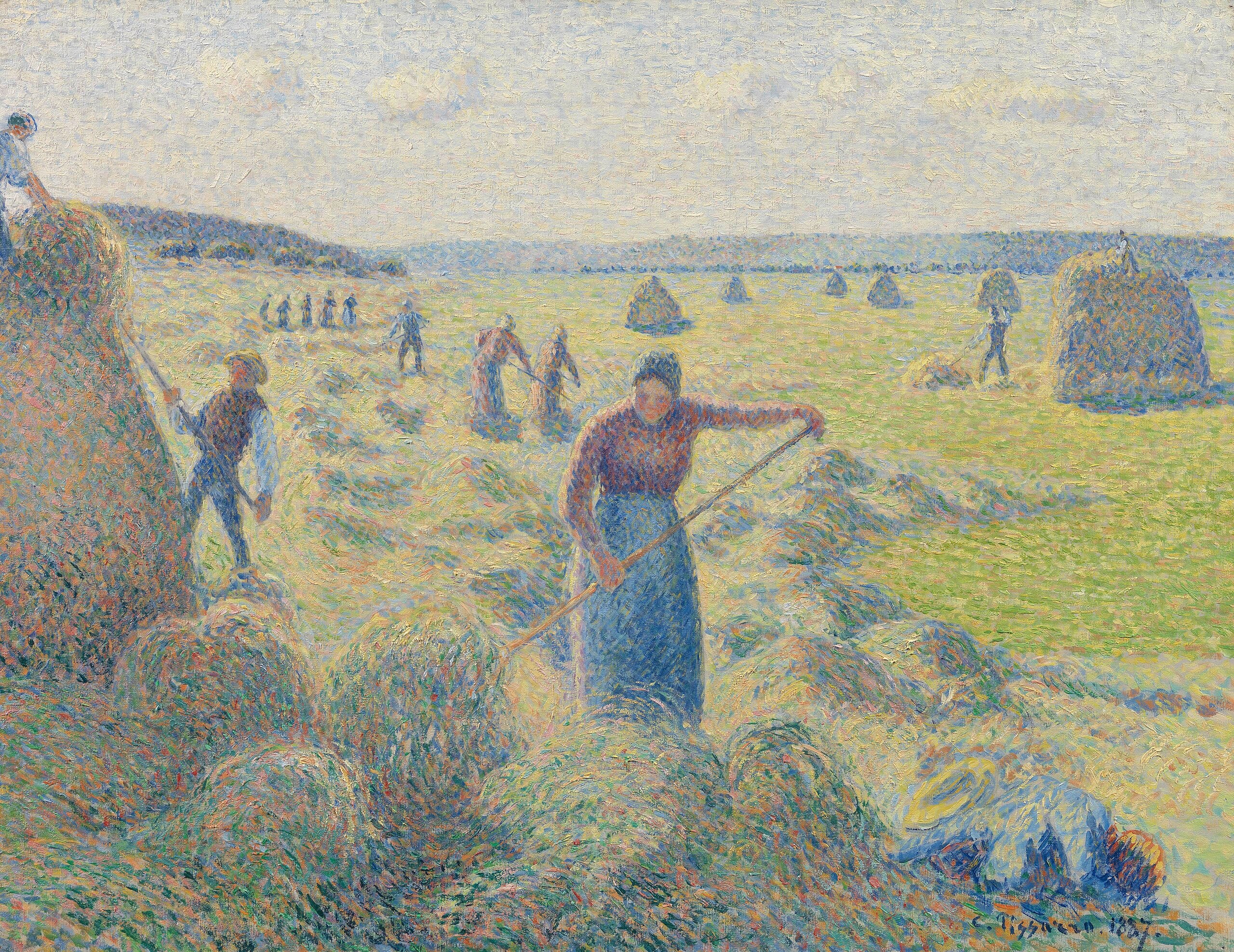 Reproduction du tableau « Fenaison, Éragny - Camille Pissarro » par Alpha Reproduction en peinture à l’huile