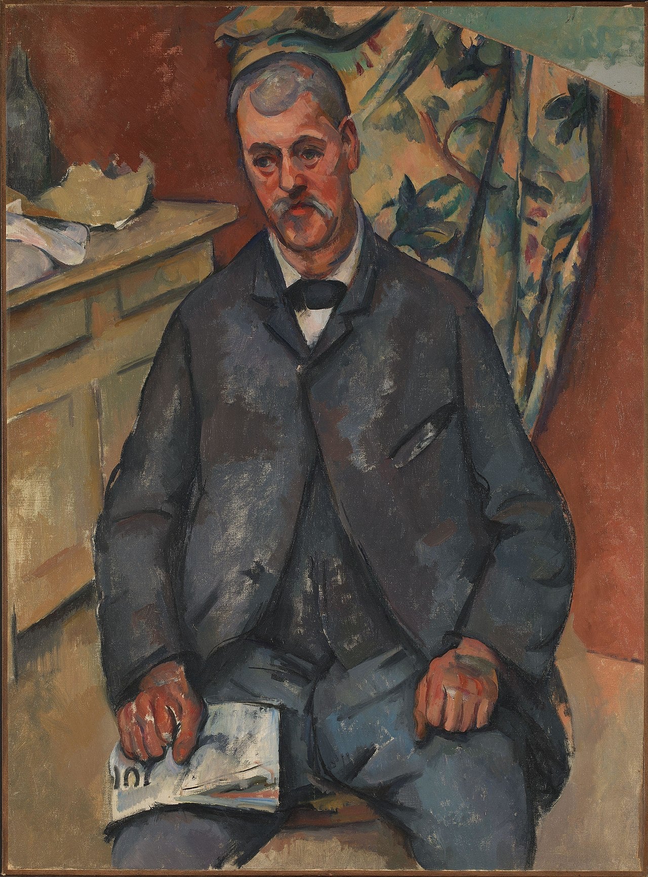 Reproduction du tableau « Homme assis - Paul Cézanne » par Alpha Reproduction en peinture à l’huile