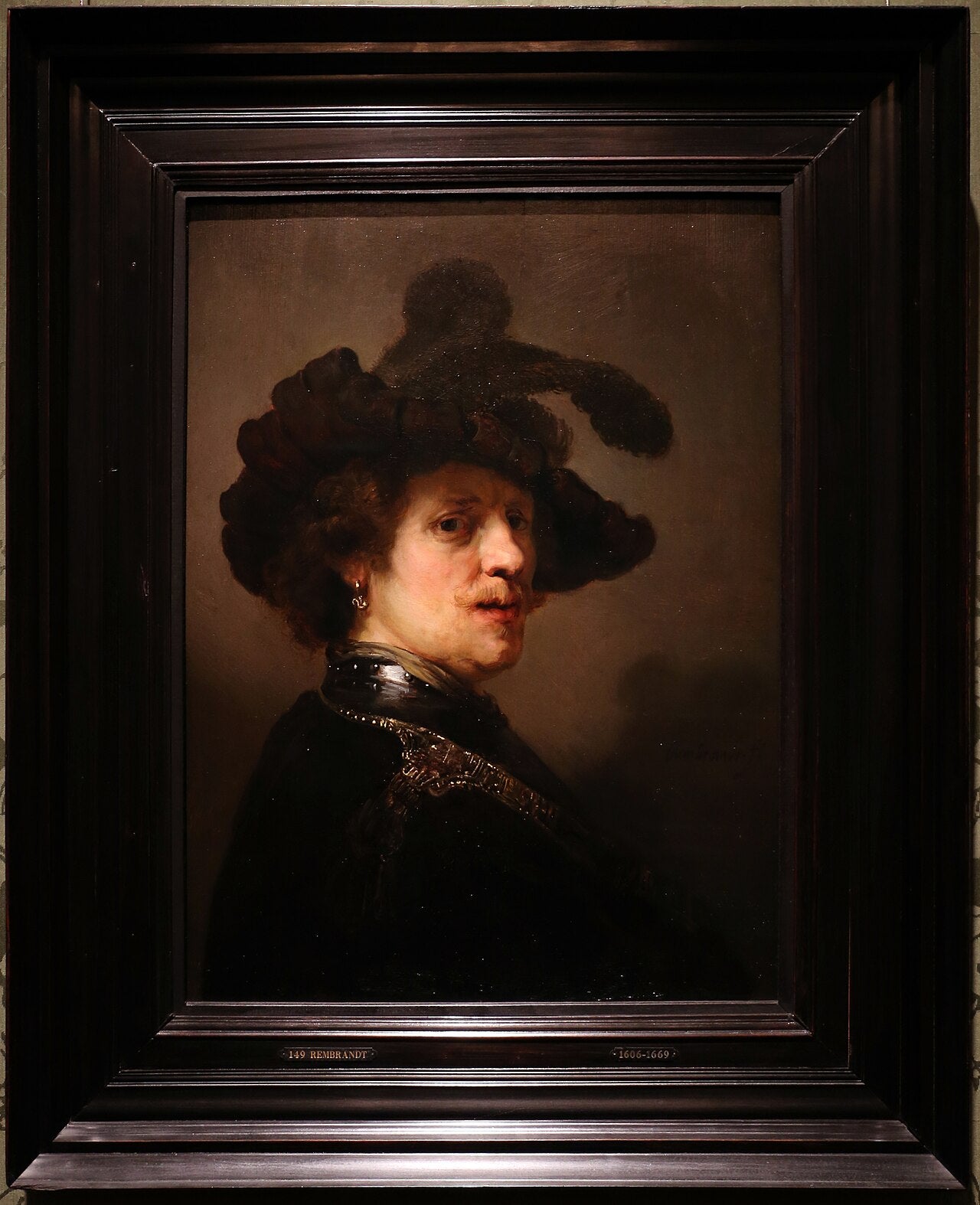 Uomo con cappello di piume - Rembrandt