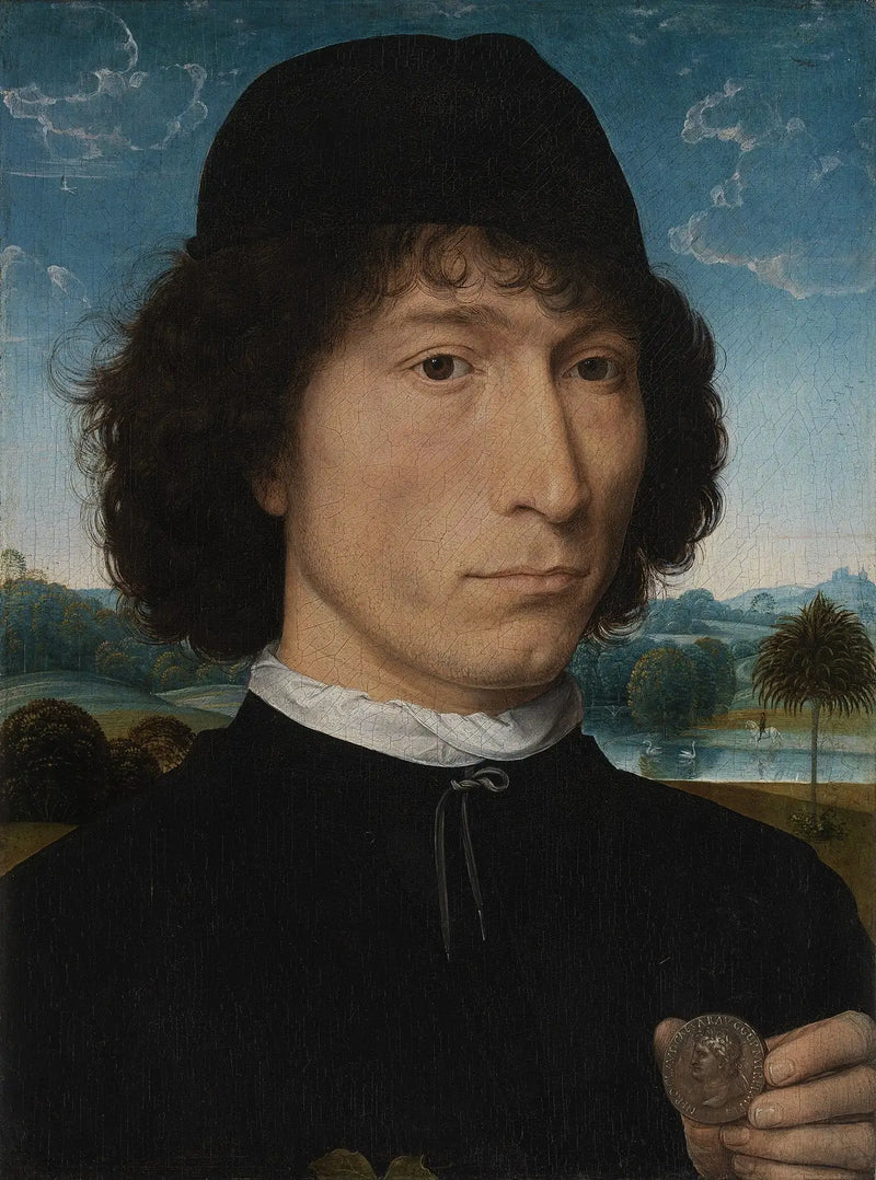 Uomo con una moneta romana - Hans Memling