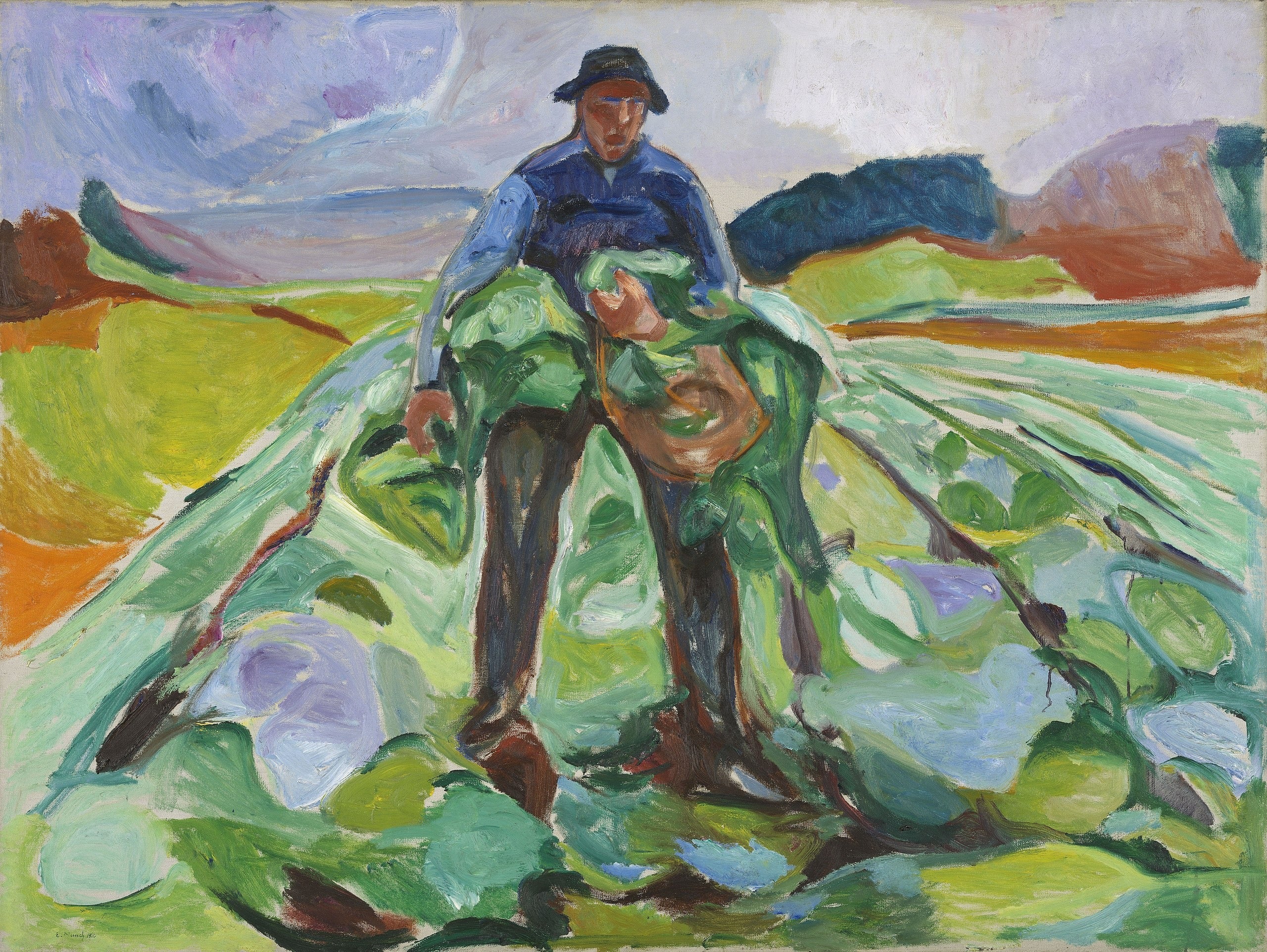 Uomo nel campo di cavoli - Edvard Munch