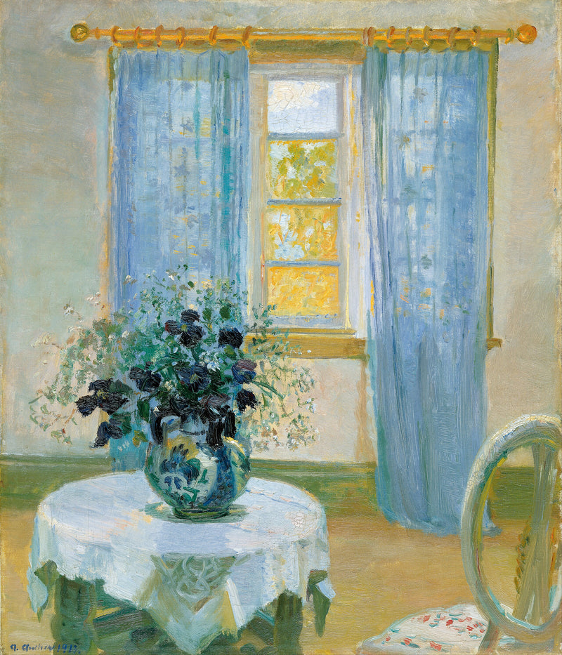 Interno con clematide - Anna Ancher