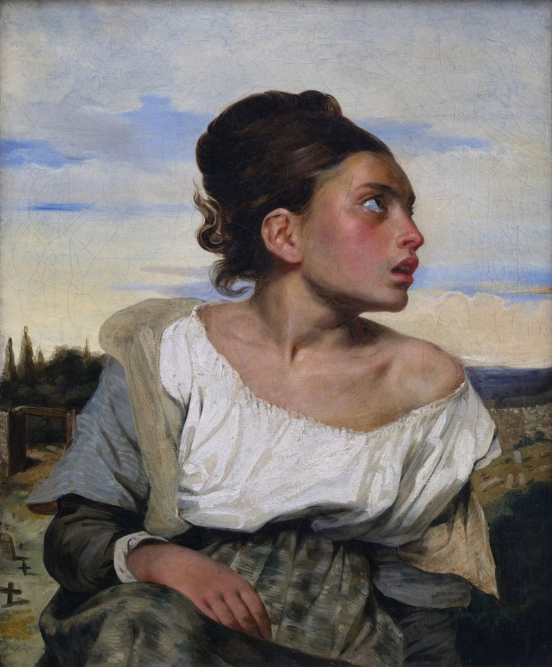 Giovane Orfana al cimitero - Eugène Delacroix