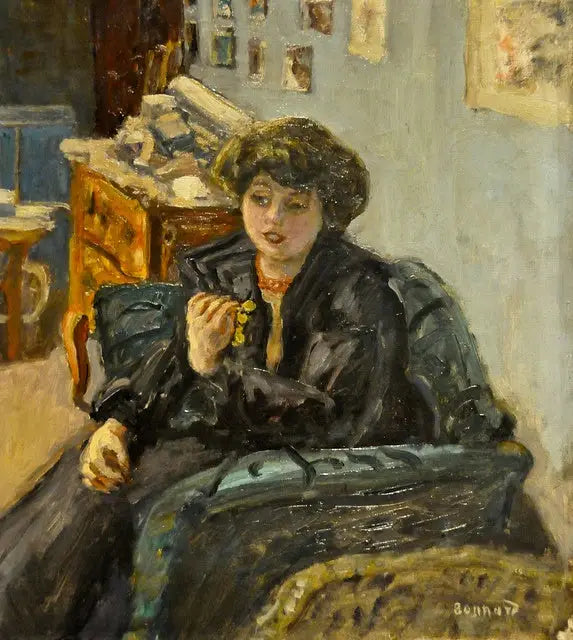 Giovane donna in un interno - Pierre Bonnard