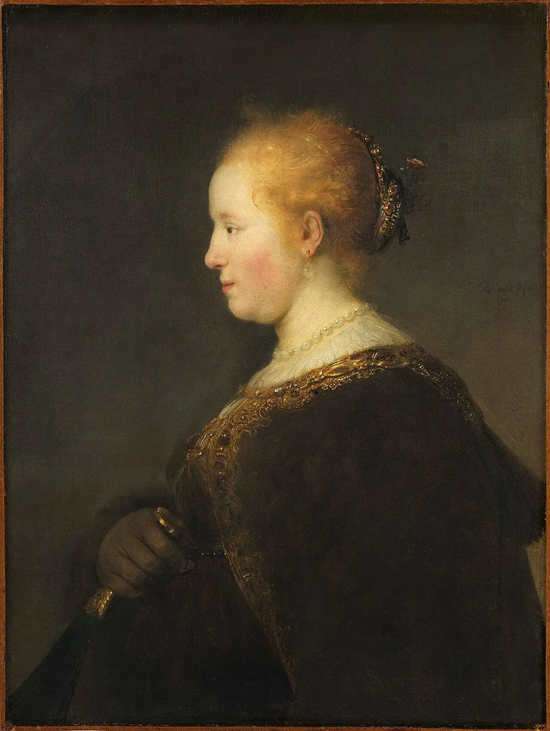 Giovane donna di profilo - Rembrandt
