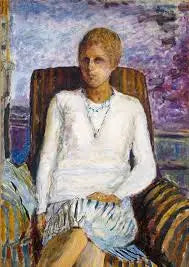 Ragazza con corpetto bianco (Mlle Leïla Claude Anet) - Pierre Bonnard