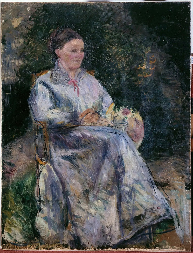 Julie Pissarro nel giardino - Camille Pissarro