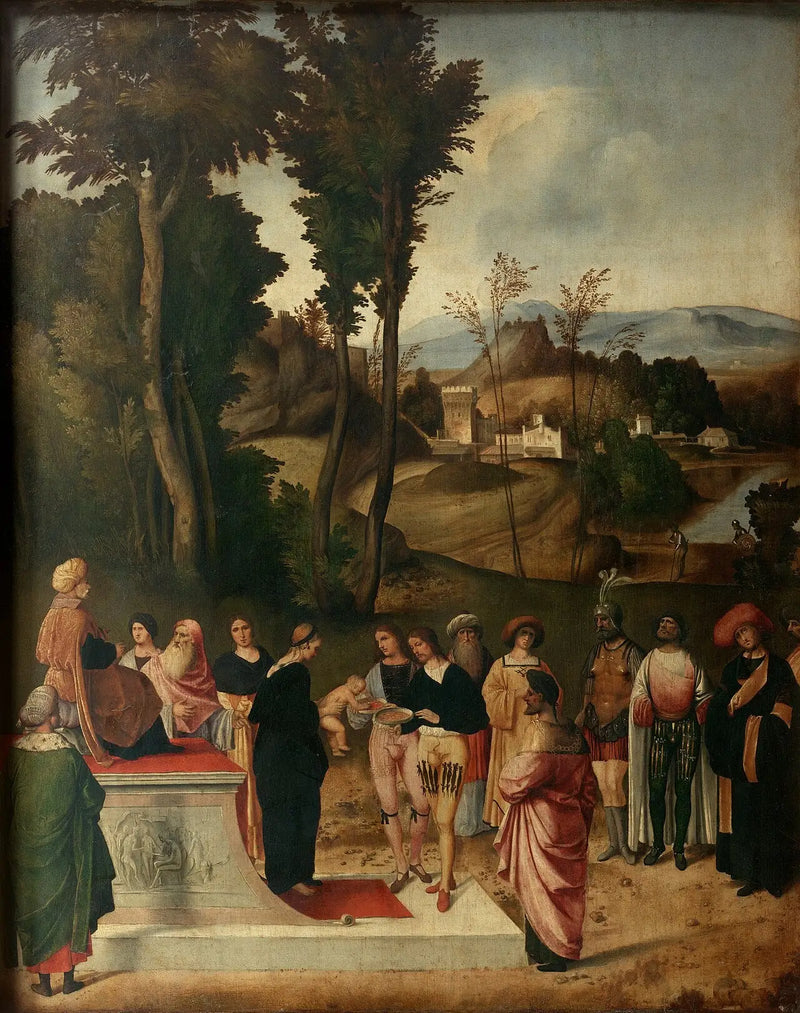 La prova del fuoco di Mosè - Giorgione