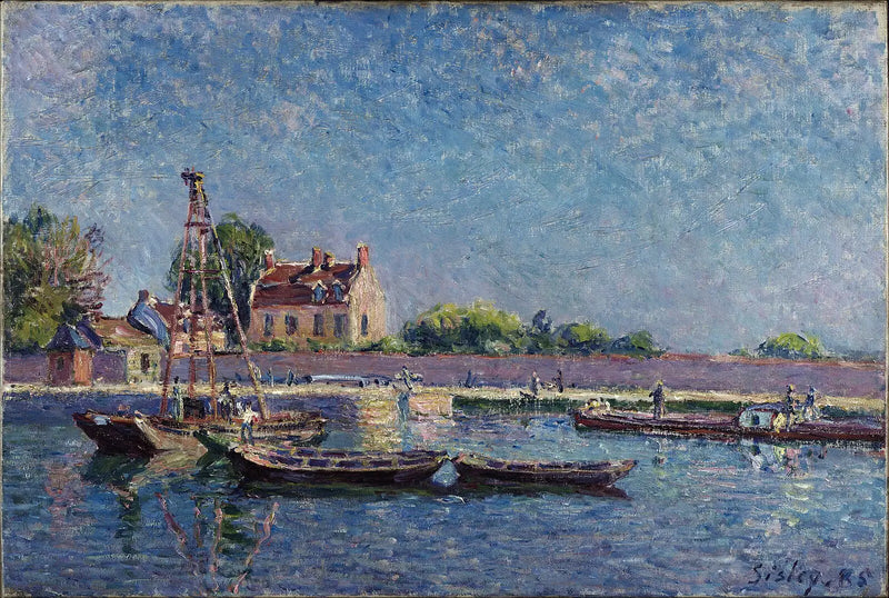 La chiusa di Saint-Mammès - Alfred Sisley