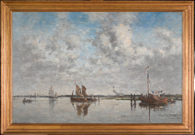 La Mosa a Rotterdam - Eugène Boudin