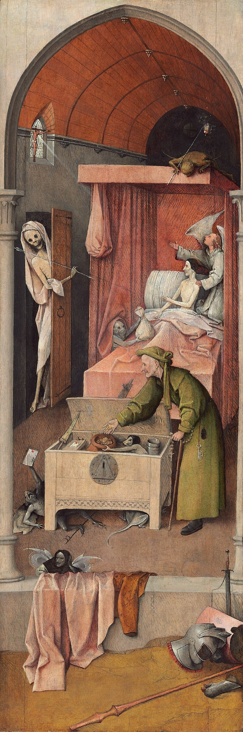 La Morte dell'avaro - Hieronymus Bosch