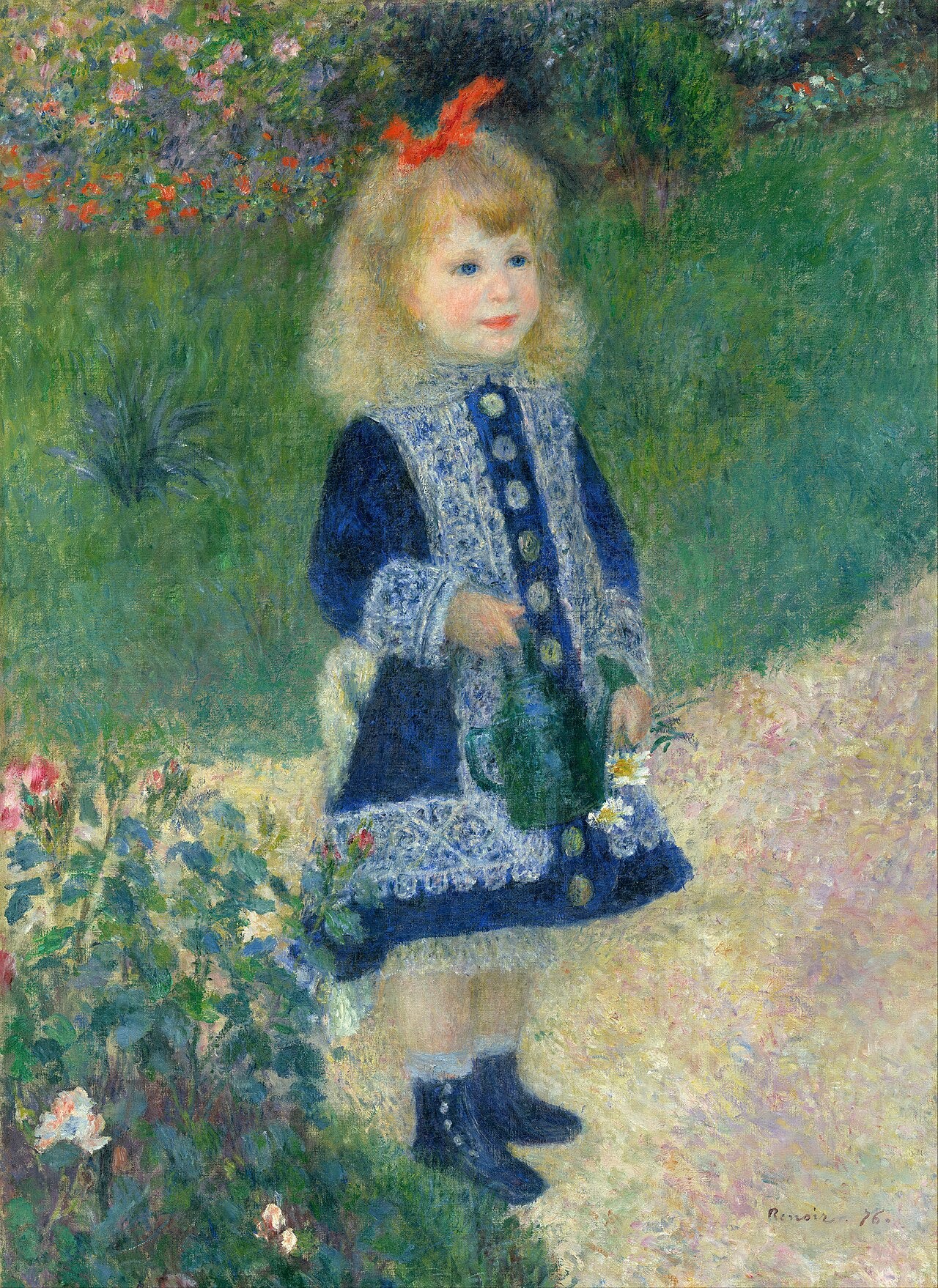 Reproduction du tableau « La Petite Fille à l'arrosoir - Pierre-Auguste Renoir » par Alpha Reproduction en peinture à l’huile