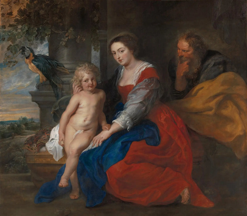 La Santa Famiglia con il pappagallo - Peter Paul Rubens