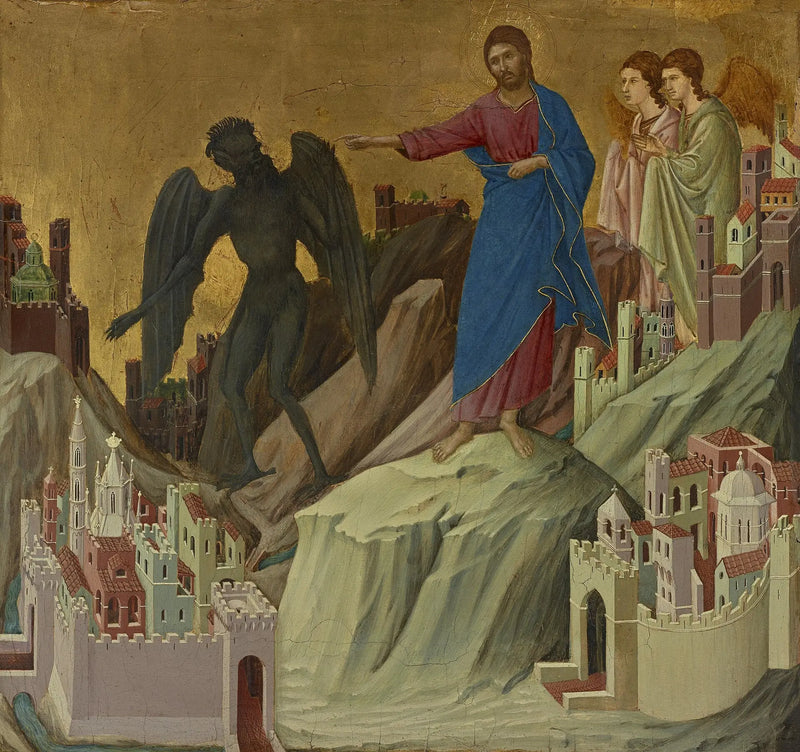 La Tentazione del Cristo sulla montagna - Duccio di Buoninsegna