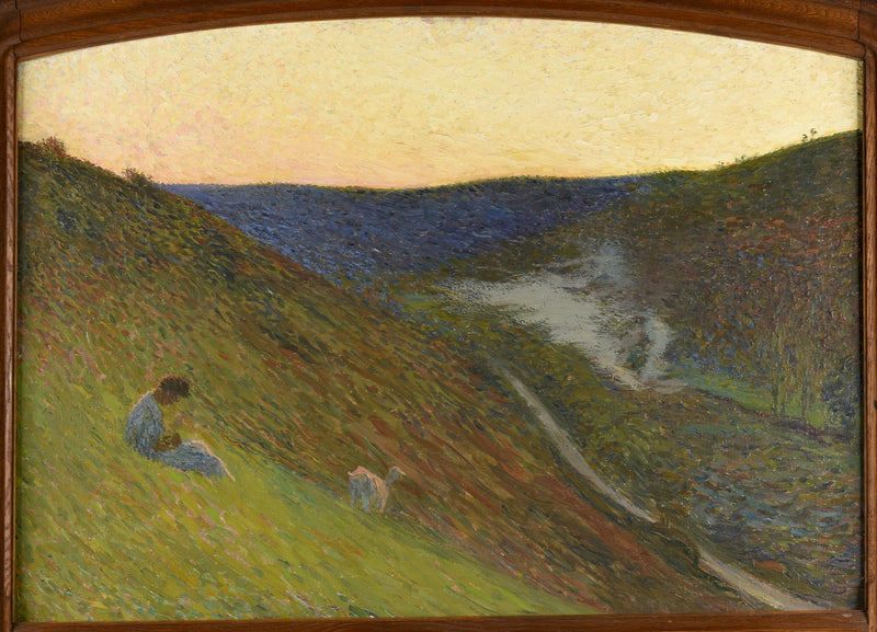 La valle verde al crepuscolo - Henri-Jean Guillaume Martin