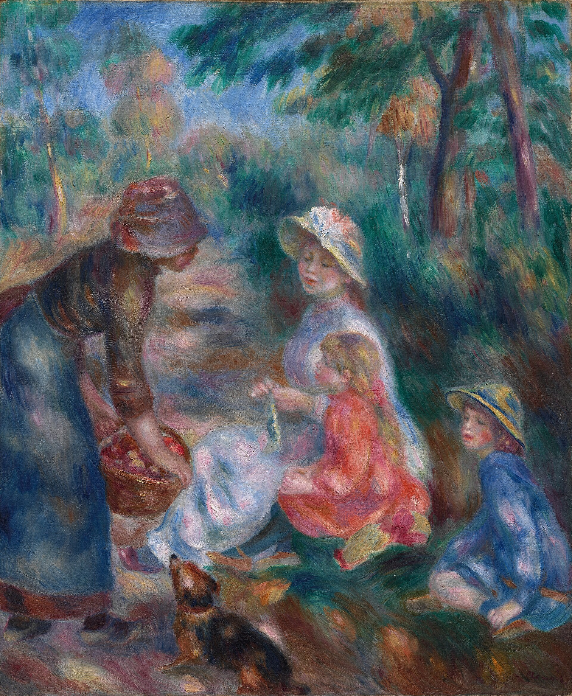 Reproduction du tableau « La Vendeuse de pommes - Pierre-Auguste Renoir » par Alpha Reproduction en peinture à l’huile