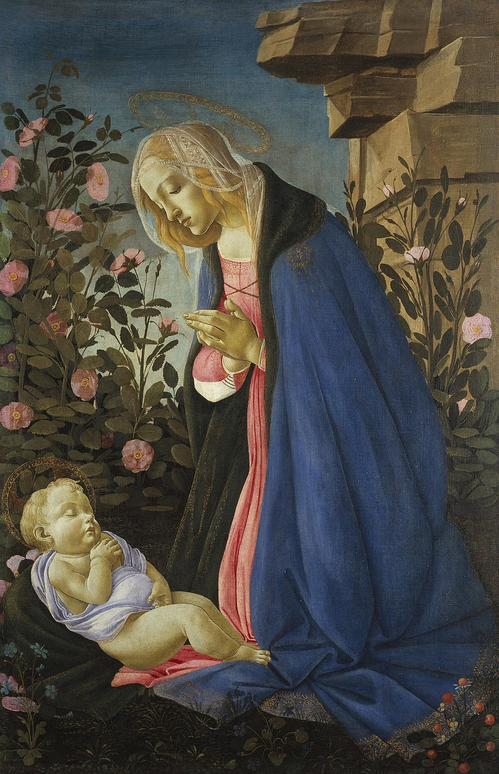La Vergine che adora il Bambino Gesù addormentato - Sandro Botticelli