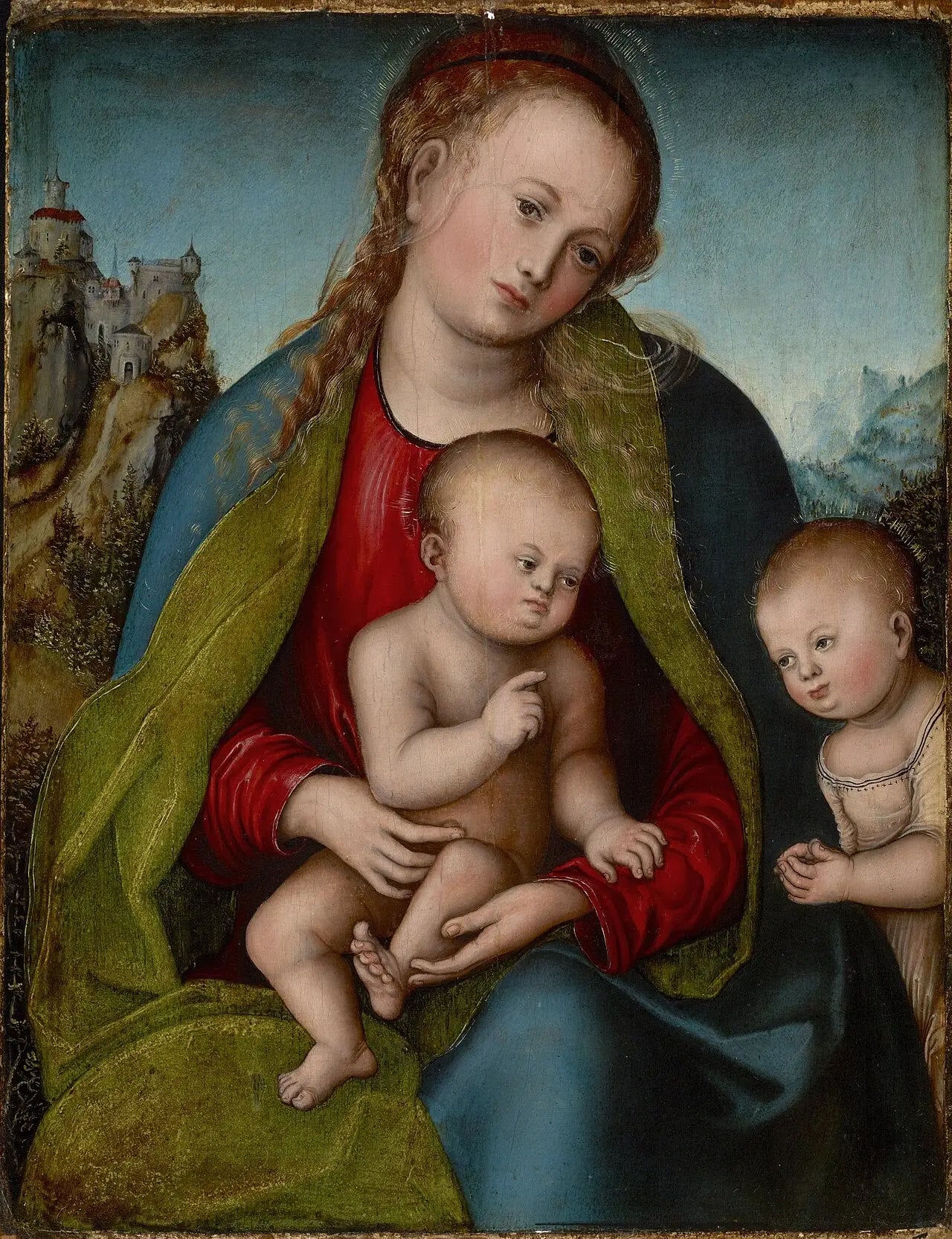 La Vierge à l’Enfant adorée par saint Jean-Baptiste enfant - Lucas Cranach the Elder - Alpha Reproduction