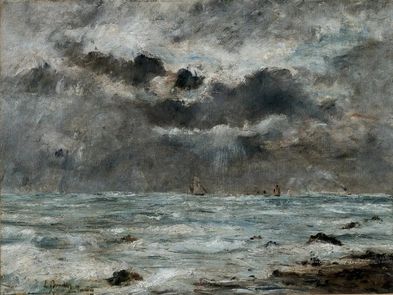 La costa a Trouville - Eugène Boudin