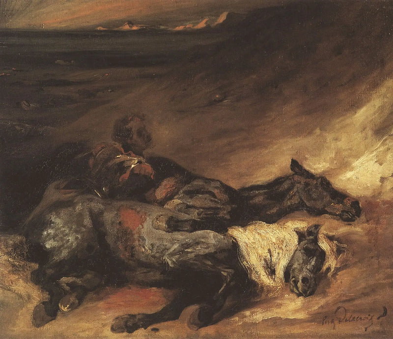 La notte dopo la battaglia di Waterloo - Eugène Delacroix
