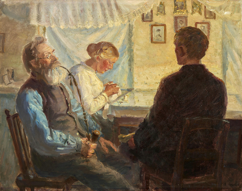 La visita del corteggiatore. -Anna Ancher