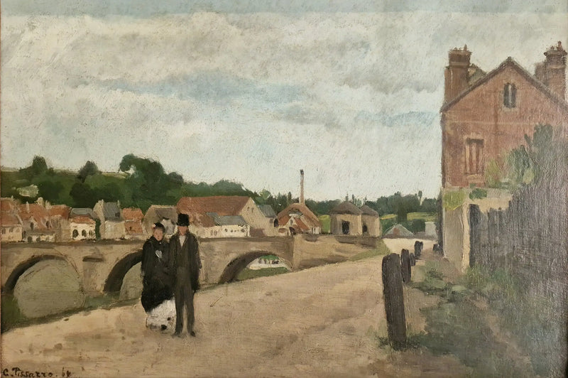 Il Sentiero della Chiusa e il ponte di Pontoise - Camille Pissarro