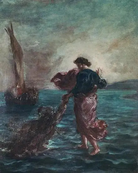 Cristo che cammina sulle acque - Eugène Delacroix