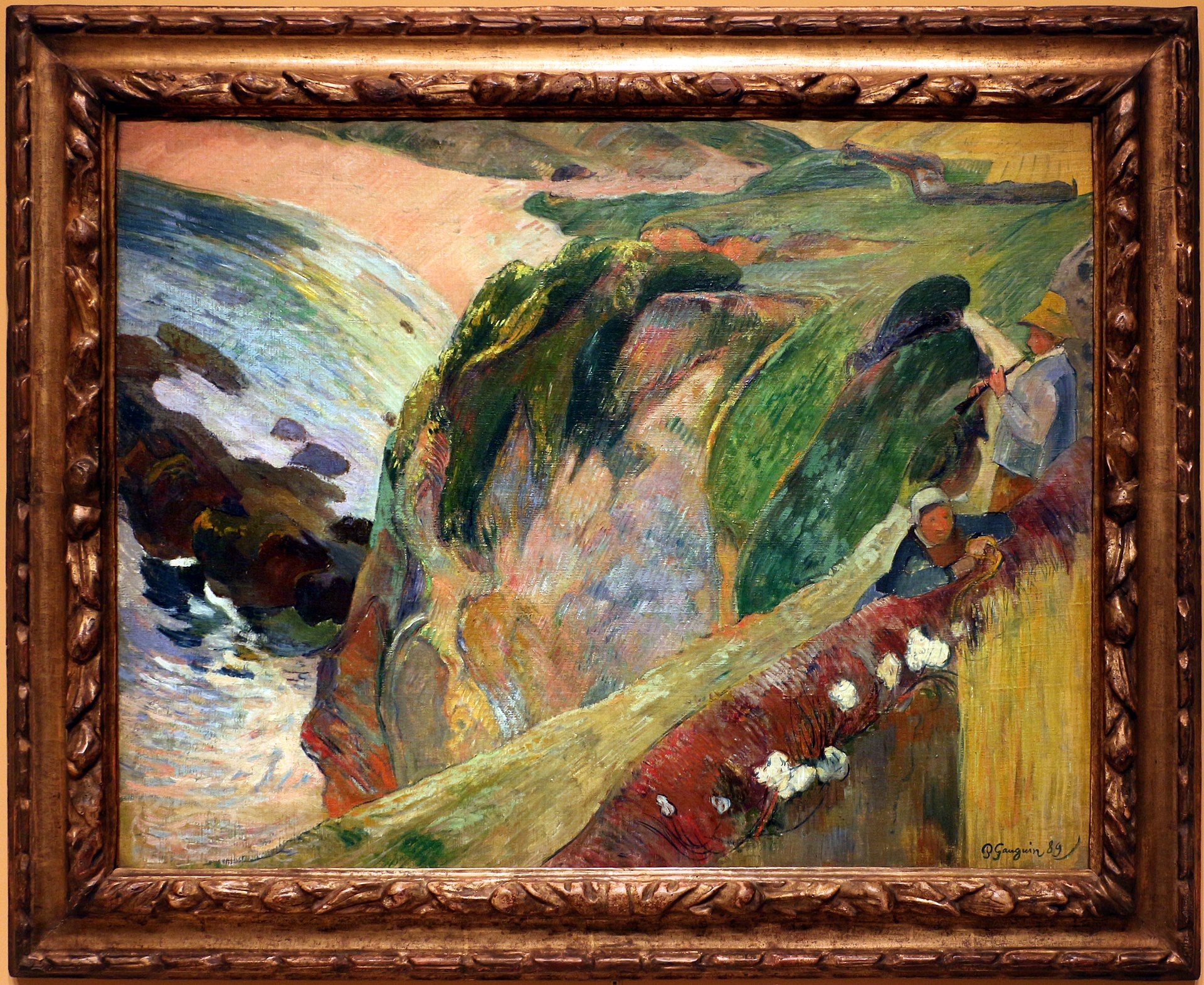 Il suonatore di flageolet sulla scogliera - Paul Gauguin