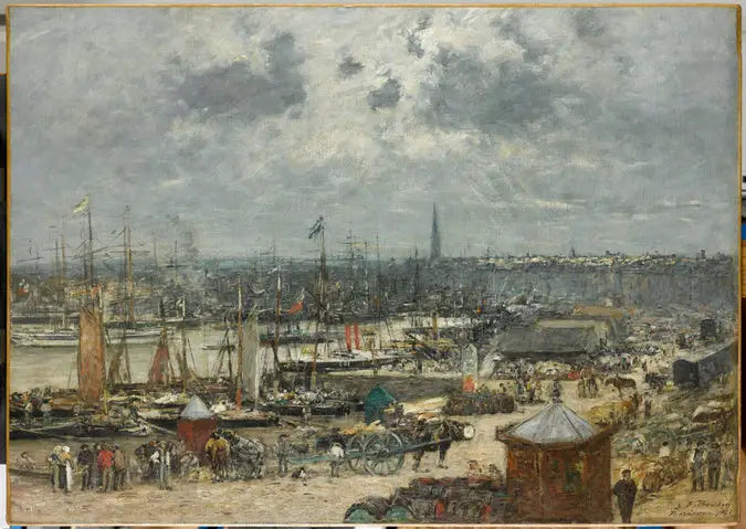 Il Porto di Bordeaux - Eugène Boudin